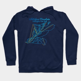 Whiteface Mountain Trail Map Hoodie